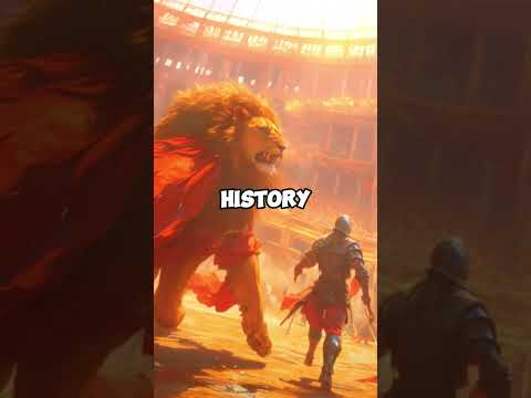 Renowned Gladiator Maximus and a Colossal Lion #history #shorts #lion #maximus2