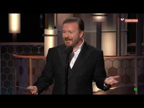 Ricky Gervais Brutal Honesty Calls Out EVERYONE in Hollywood Golden Globes - No One Punched Him Out!