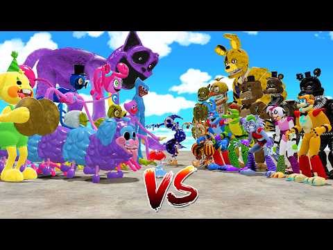 BATALLA ÉPICA de POPPY PLAYTIME 3 vs FIVE NIGHTS AT FREDDY&#039;S (FNAF) 🤯💥