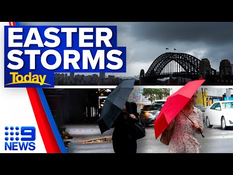 Wet and windy start to Easter long weekend | 9 News Australia